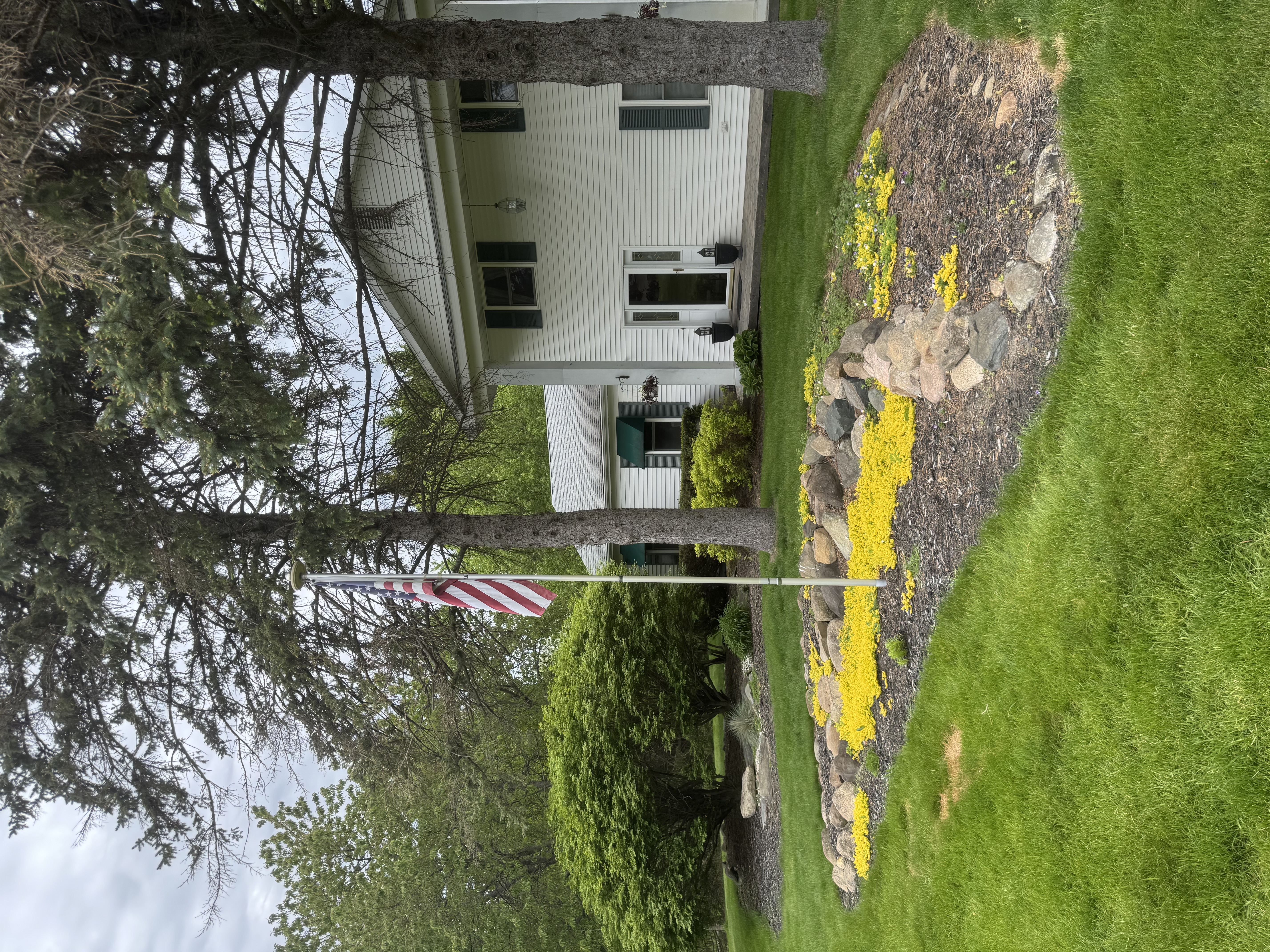 Mulch and landscape bed before TurfBros service